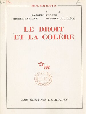 cover image of Le droit et la colère